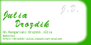 julia drozdik business card